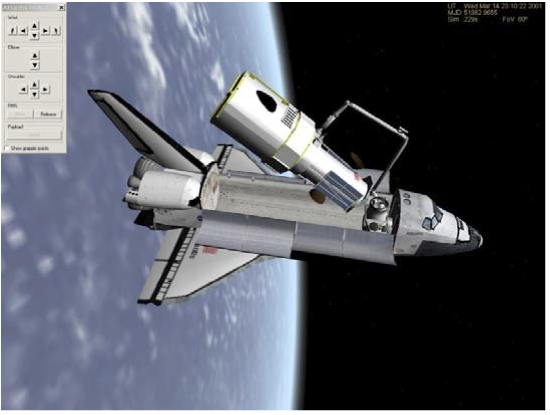 Space Shuttle with HST