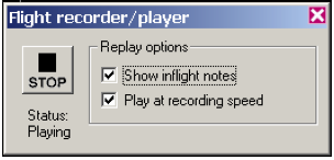 Flight recorder/play dialog